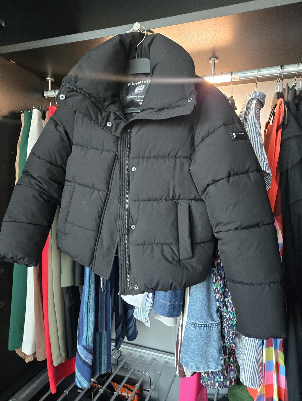 BCBGMAXAZRIA Black Puffer Jacket - Picture 2 of 12